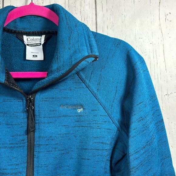 Columbia Womens Full Zip Fleece Jacket Blue Outdoor Activewear S Cozy Hiking - Picture 4 of 16